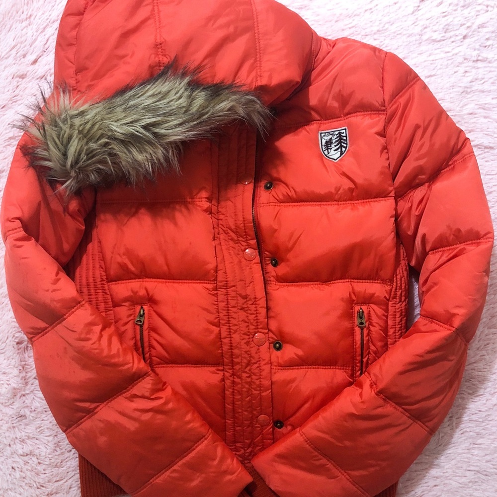 American Eagle Faux Fur Puffer Jacket